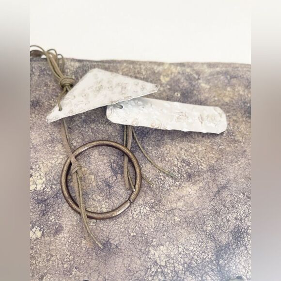 Rare Susan Riedweg Leather clutch Bag Made in USA Southwest - Picture 2 of 9